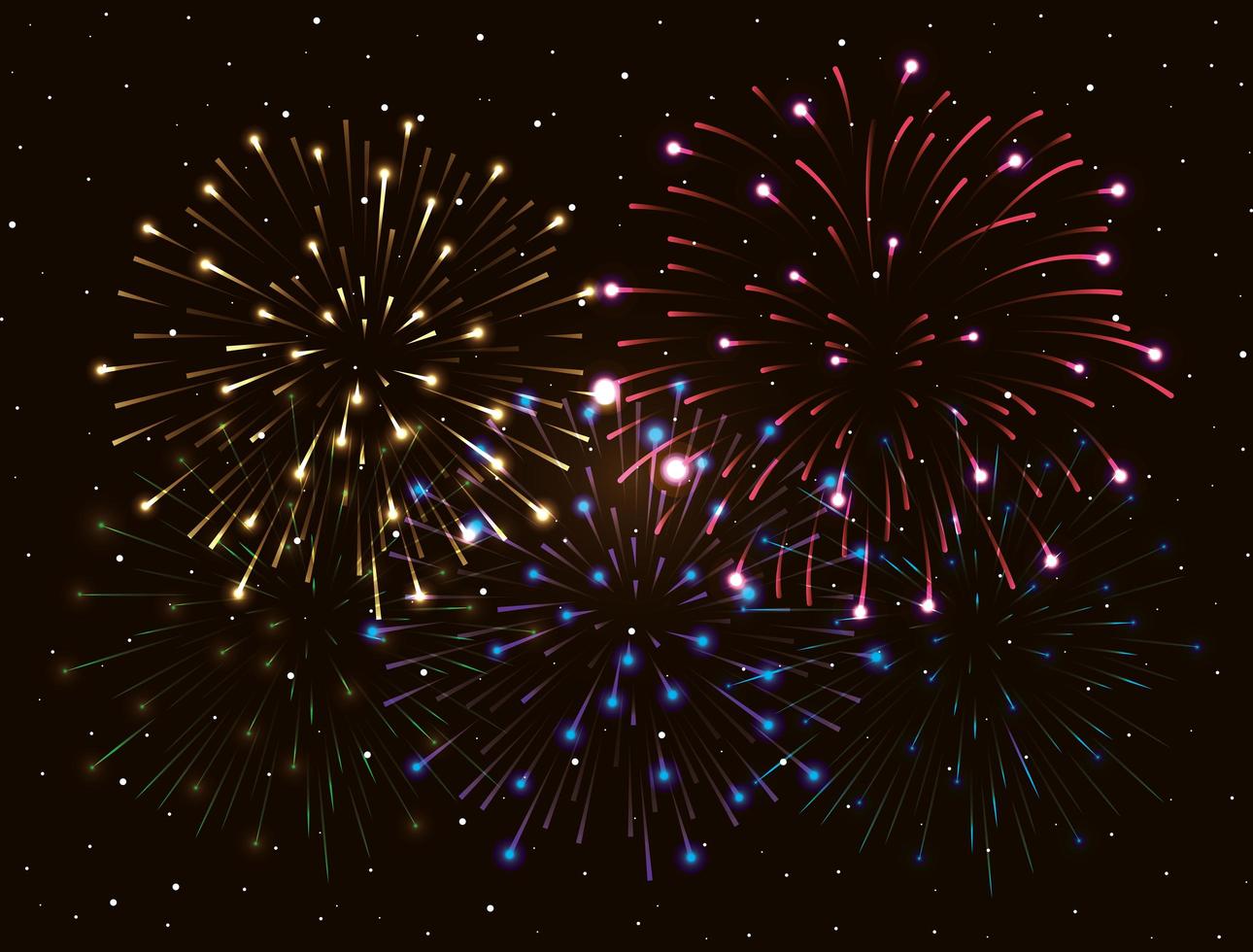 fireworks splash explosion background icon vector