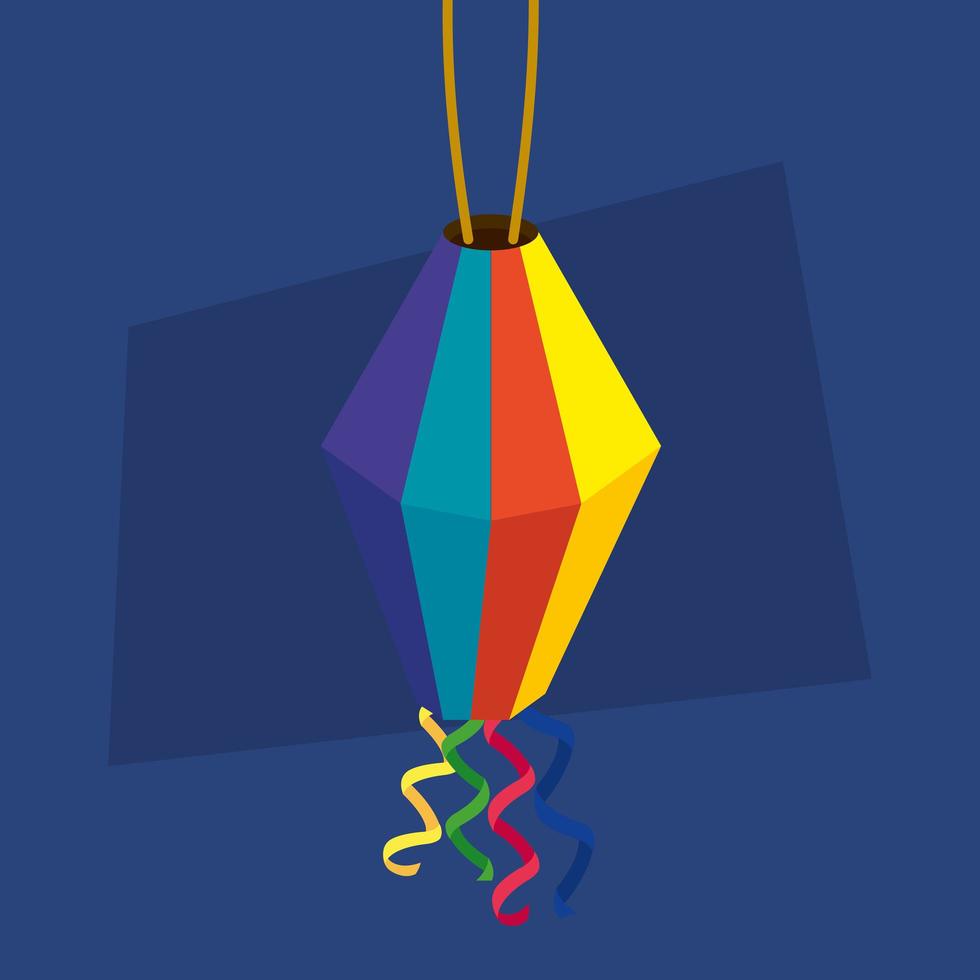 lantern of festa junina hanging vector