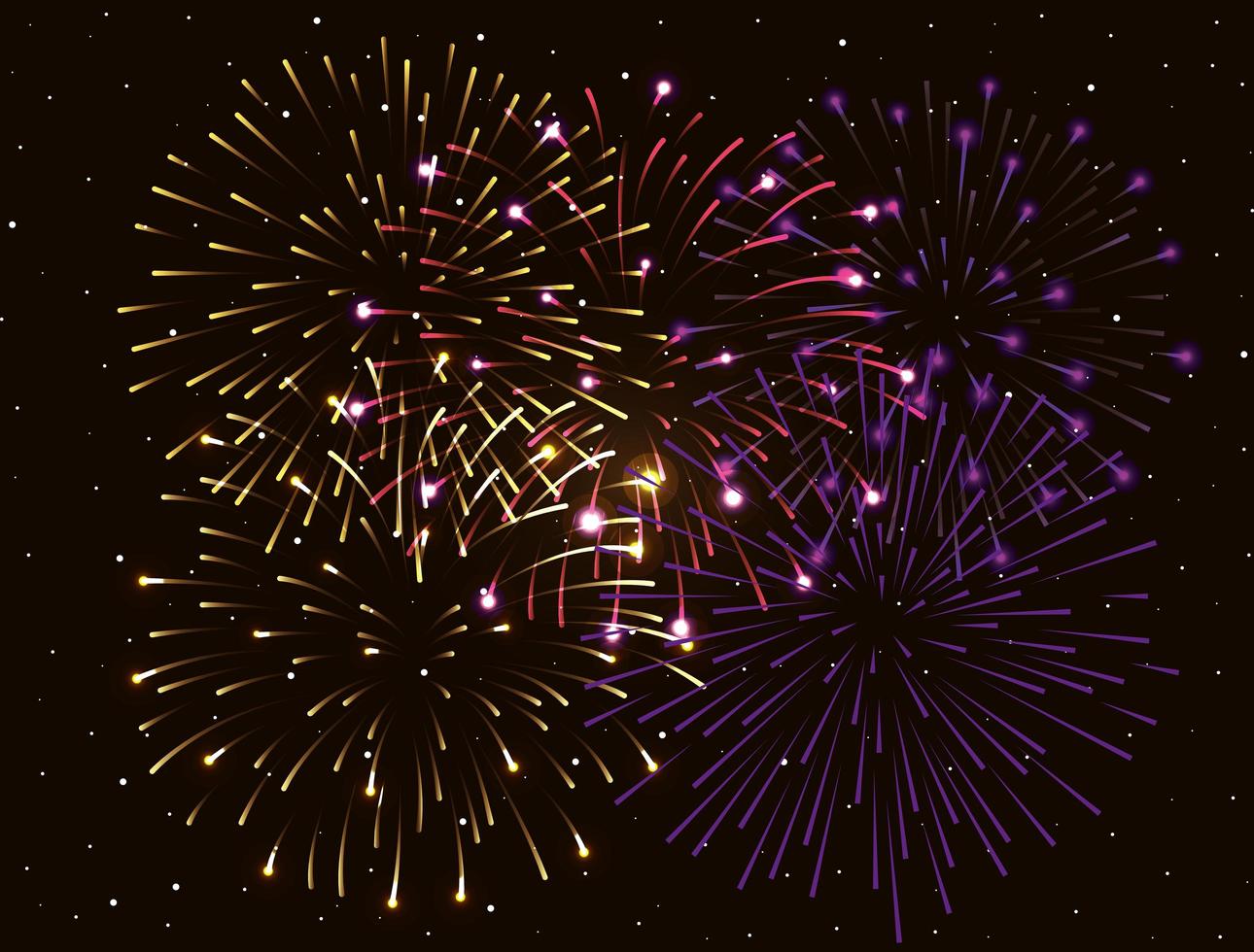 icono de fondo de explosión de salpicaduras de fuegos artificiales vector