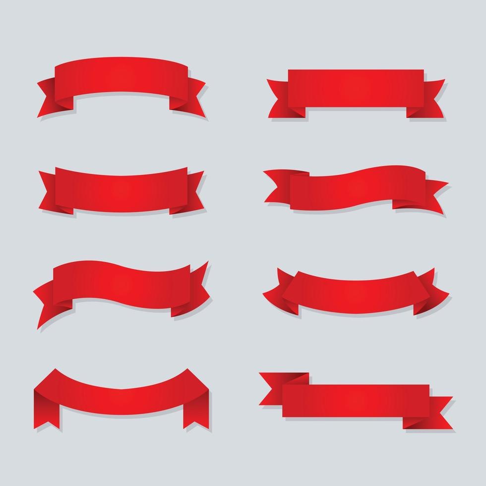 Set Of Ribbon Icons vector