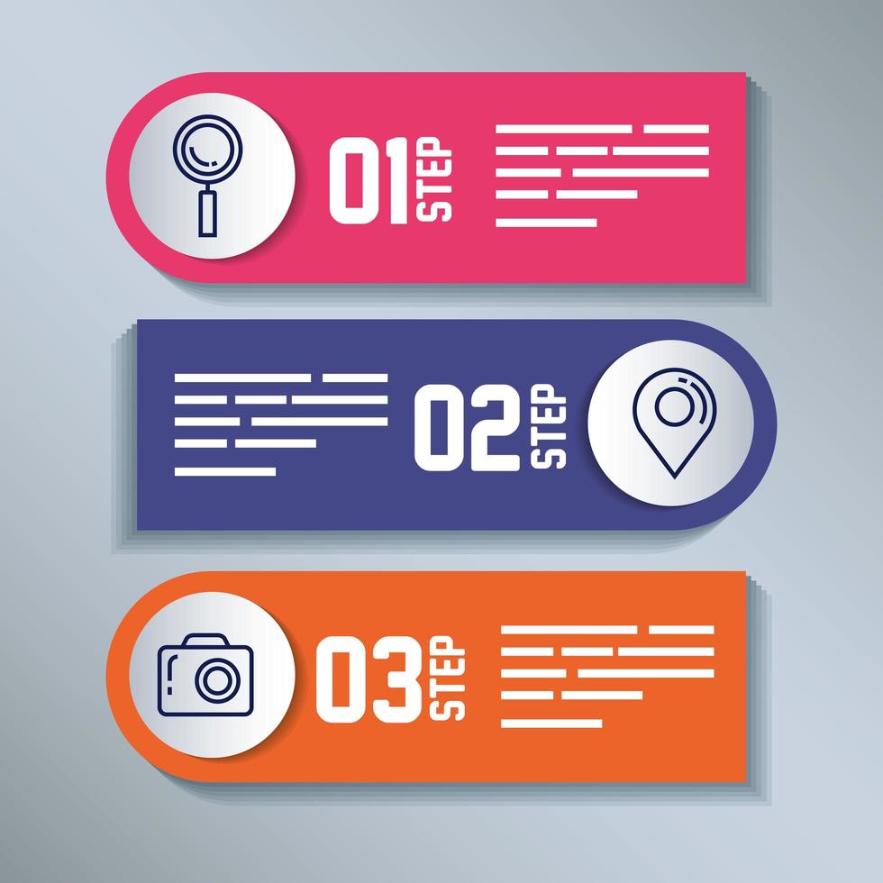 statistical infographic with numbers and icons vector