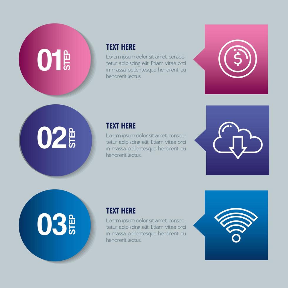 statistical infographic with numbers and icons vector
