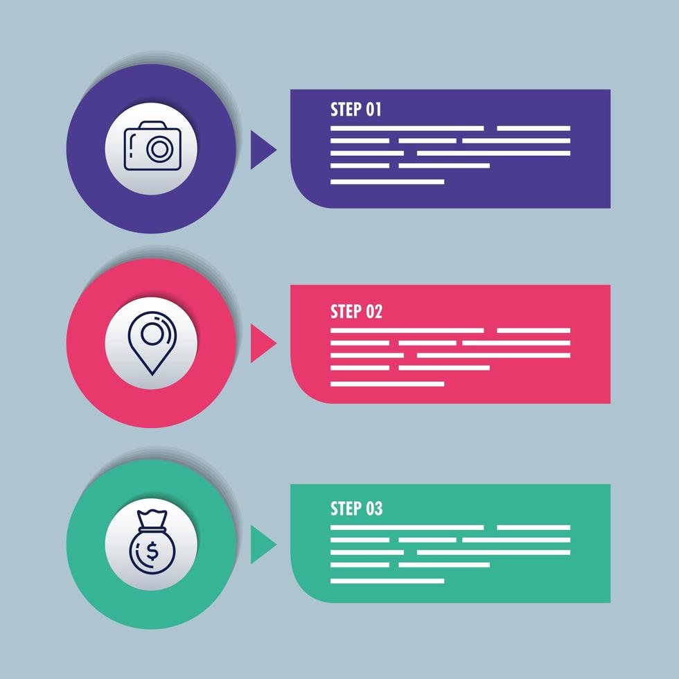statistical infographic with business icons vector