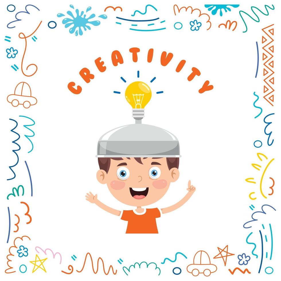 Concept Design For Creative Thinking vector