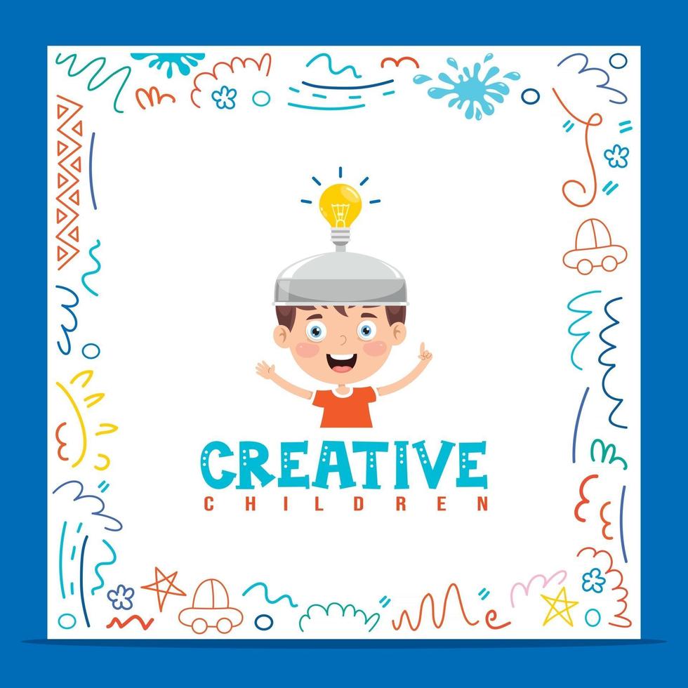 Concept Design For Creative Thinking vector