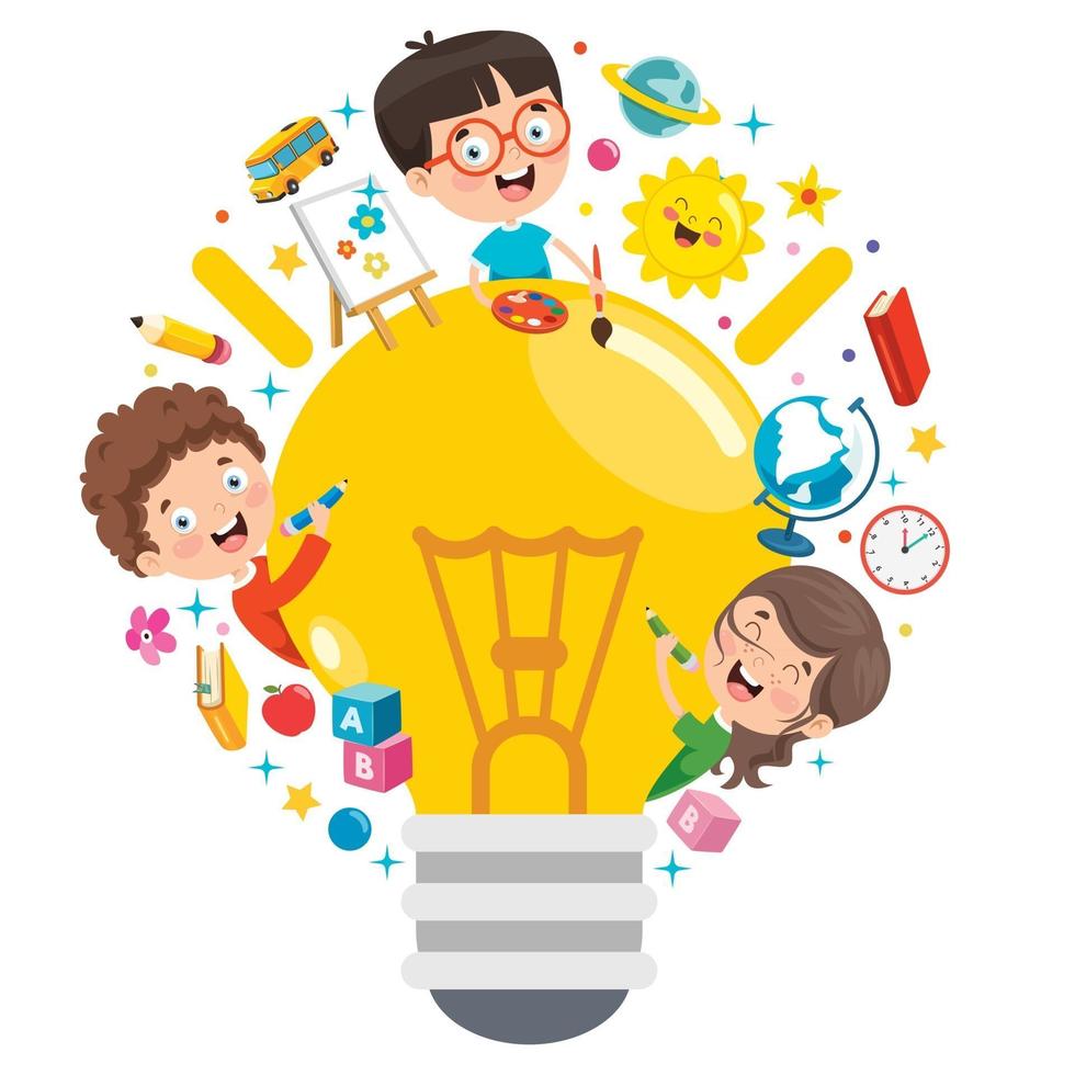 Concept Design For Creative Thinking vector