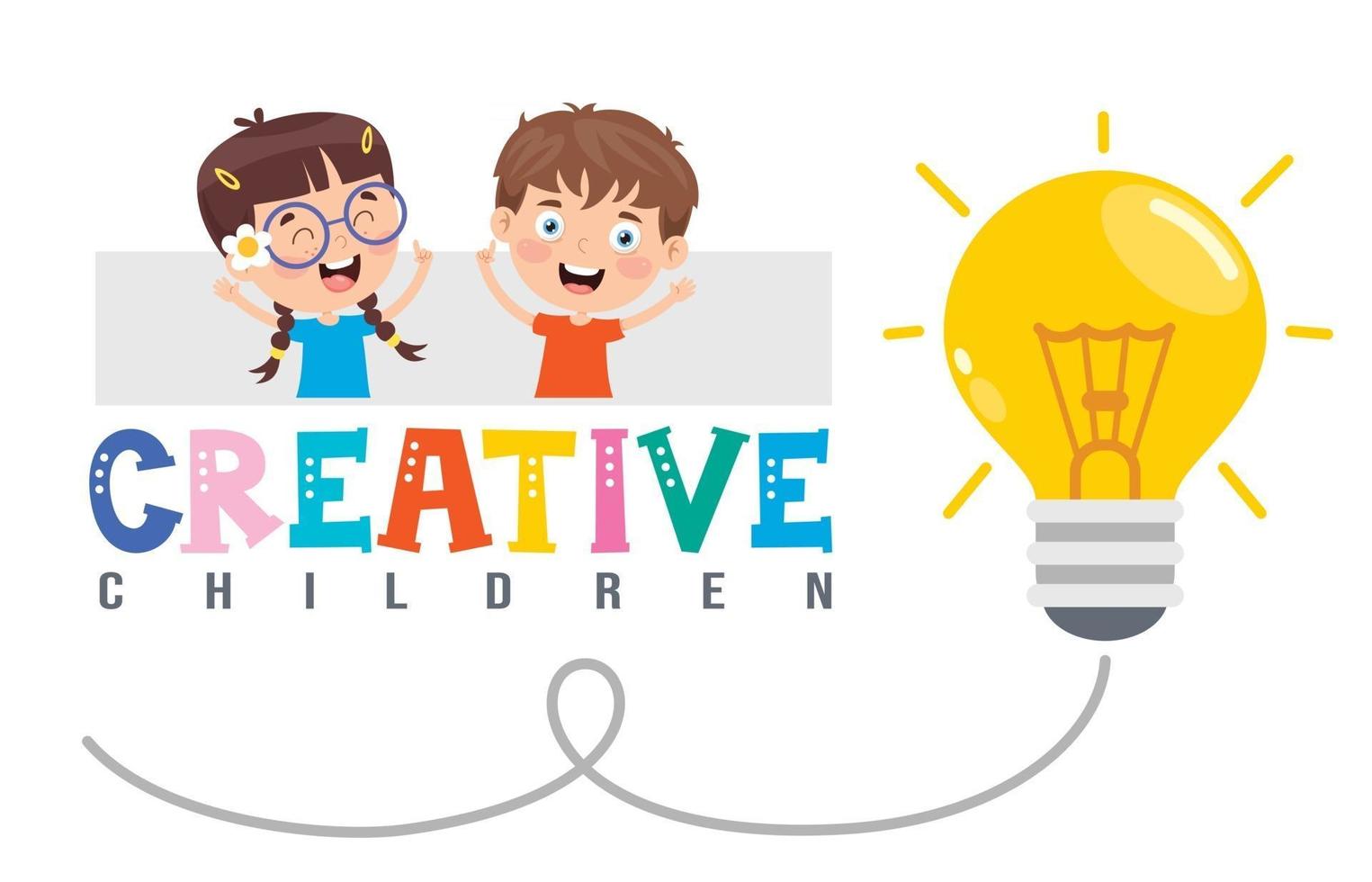 Concept Design For Creative Thinking vector