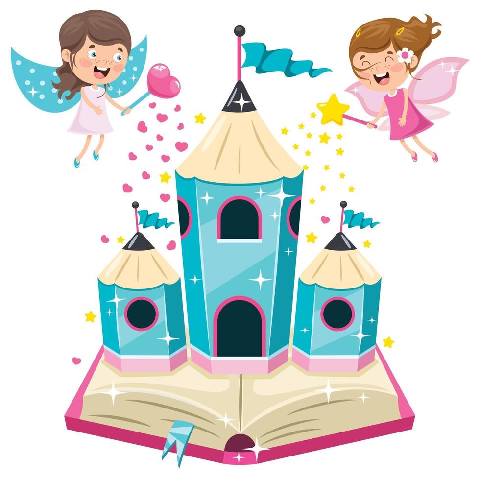 Magic Concept Design With Funny Children vector
