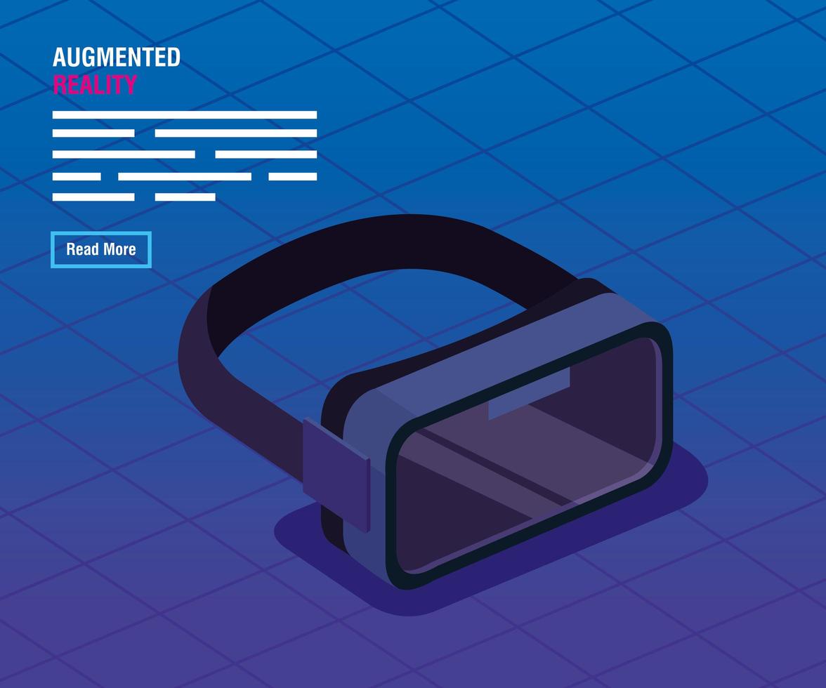 gafas de realidad tecnología aumentada vector