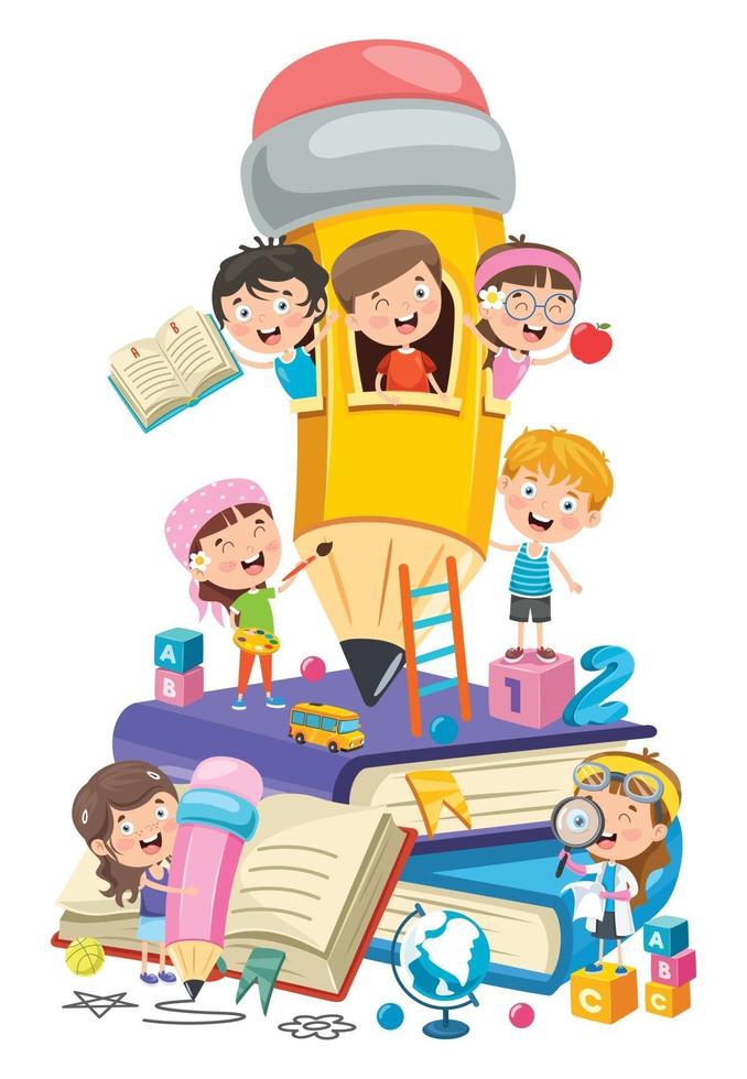 Concept Design For Children Education vector