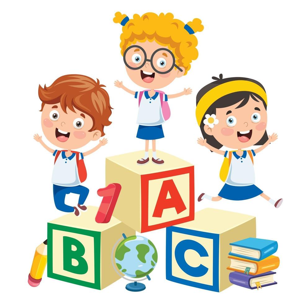 Concept Design For Children Education vector