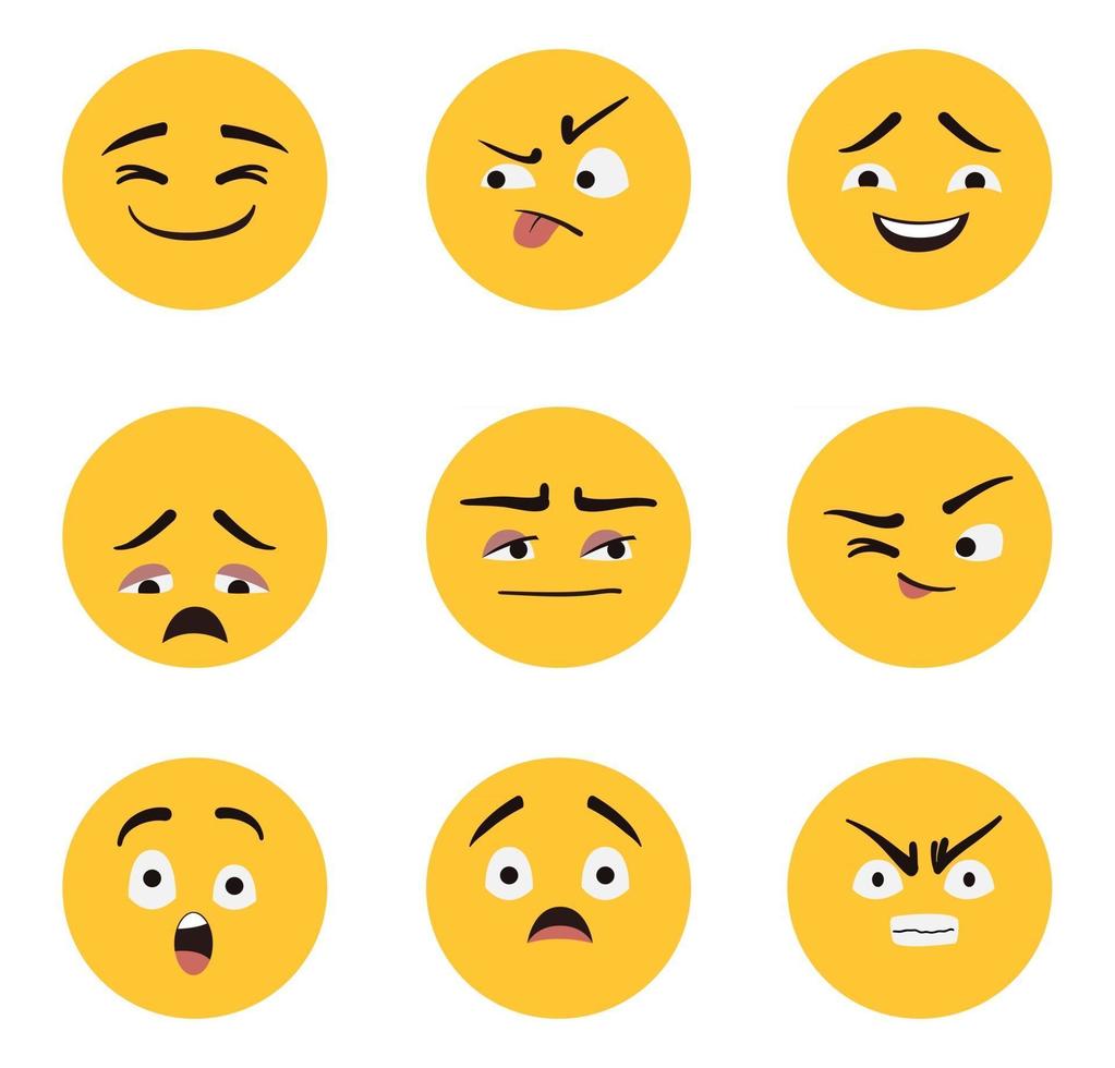 Set of Emoji vector design