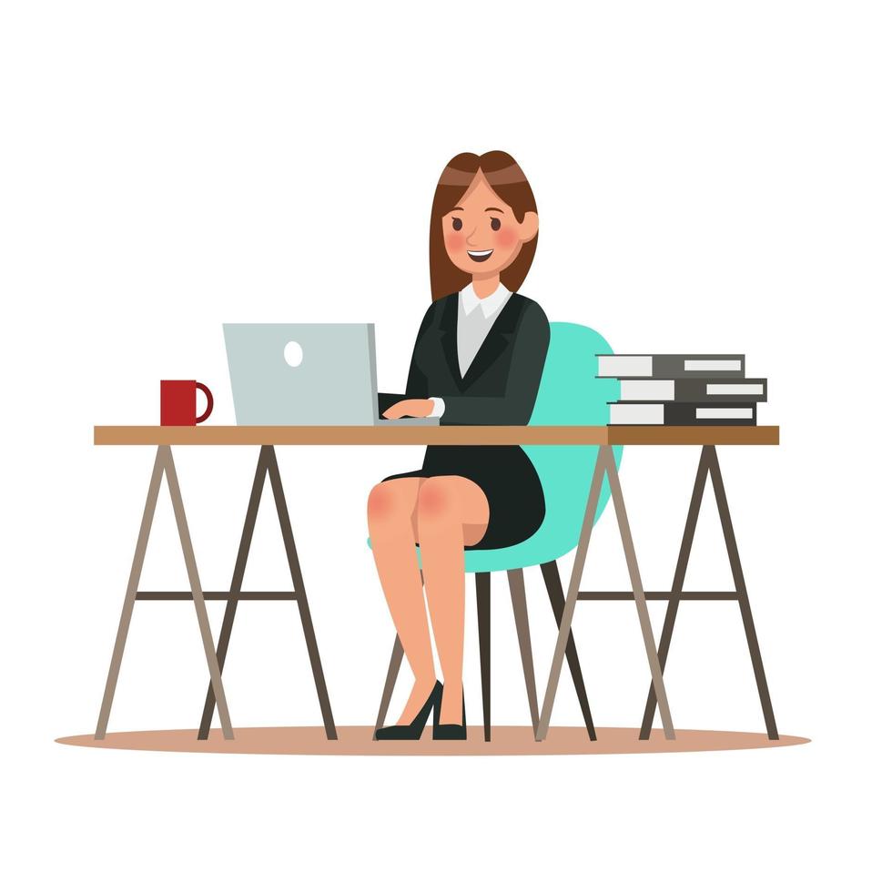 business characters working in office Vector illustration design