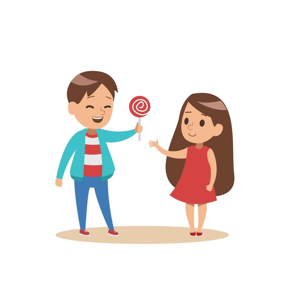 Happy family with daughter and son vector design