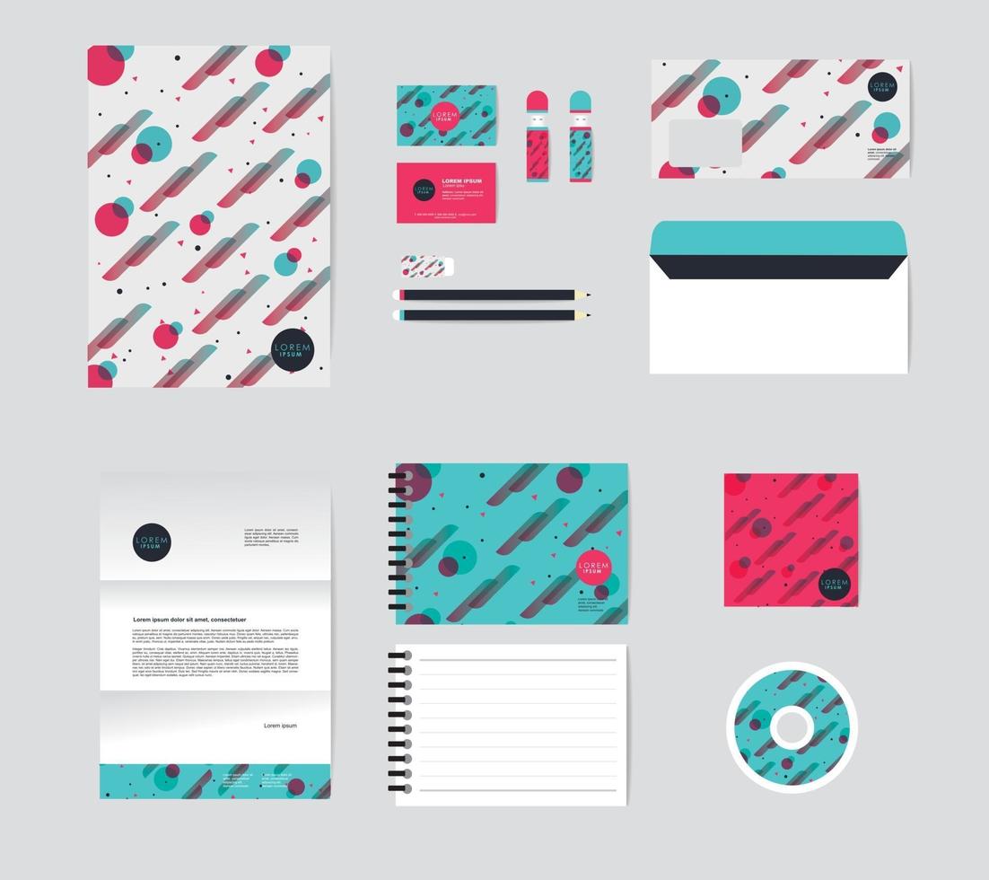 corporate identity template for your business includes CD Cover Business Card folder Envelope and Letter Head Designs vector