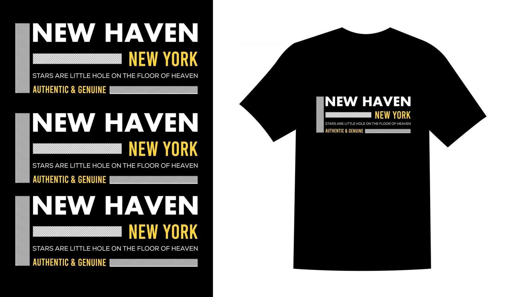 New heaven new york prinatble t shirt design vector