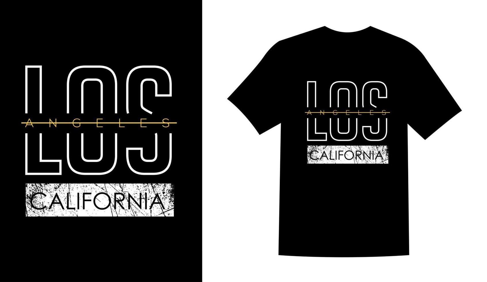 Los angeles typography vintage prinatble t shirt design vector ...