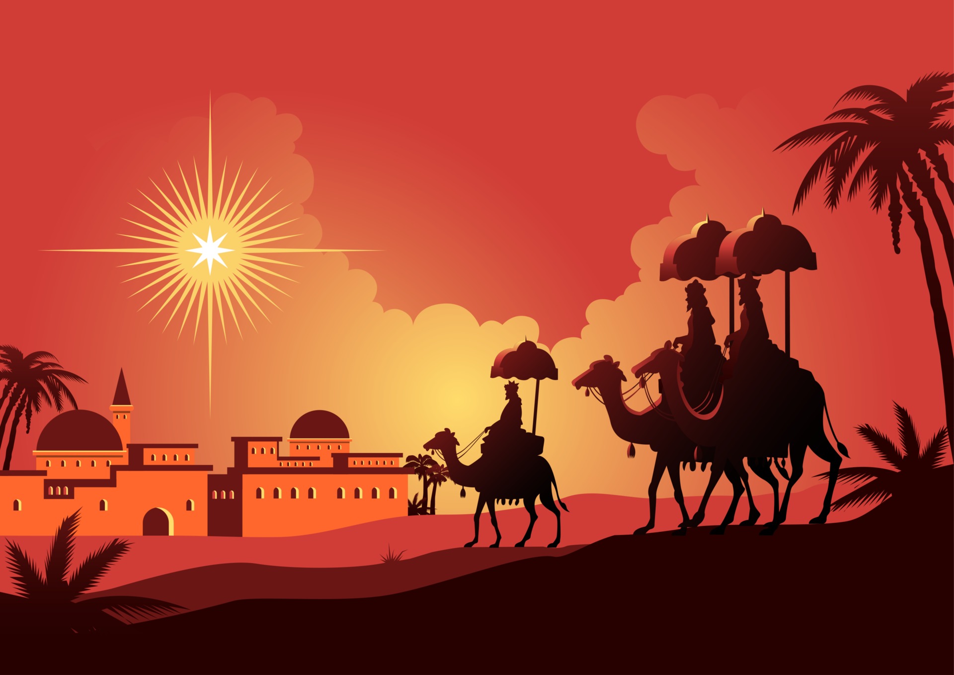 Journey To Bethlehem Clipart Sun