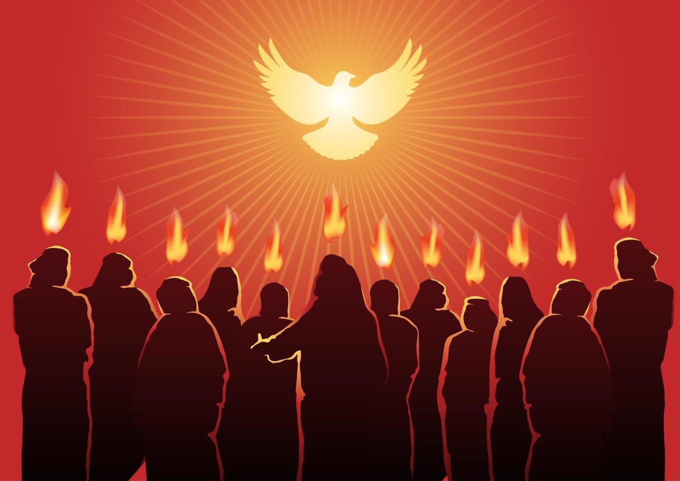 Pentecost Sunday Holy Spirit vector