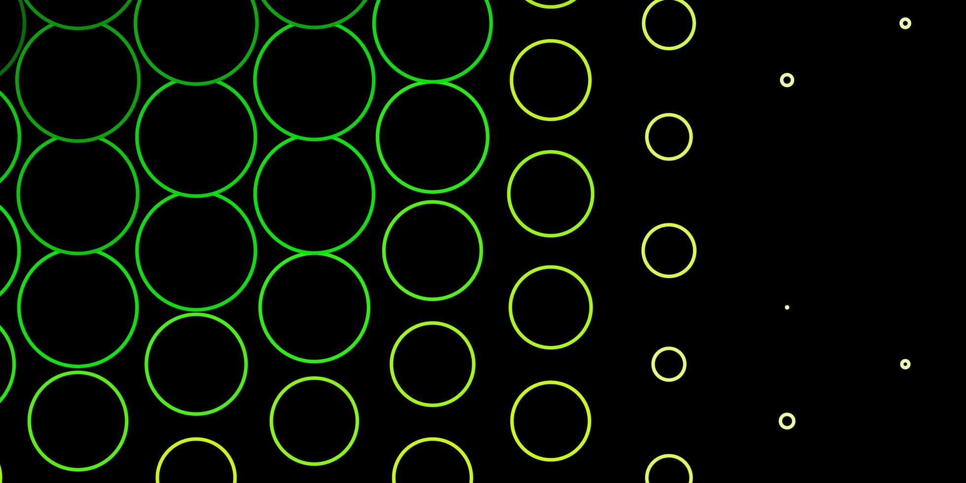 Dark Green vector texture with circles Glitter abstract illustration with colorful drops Pattern for business ads