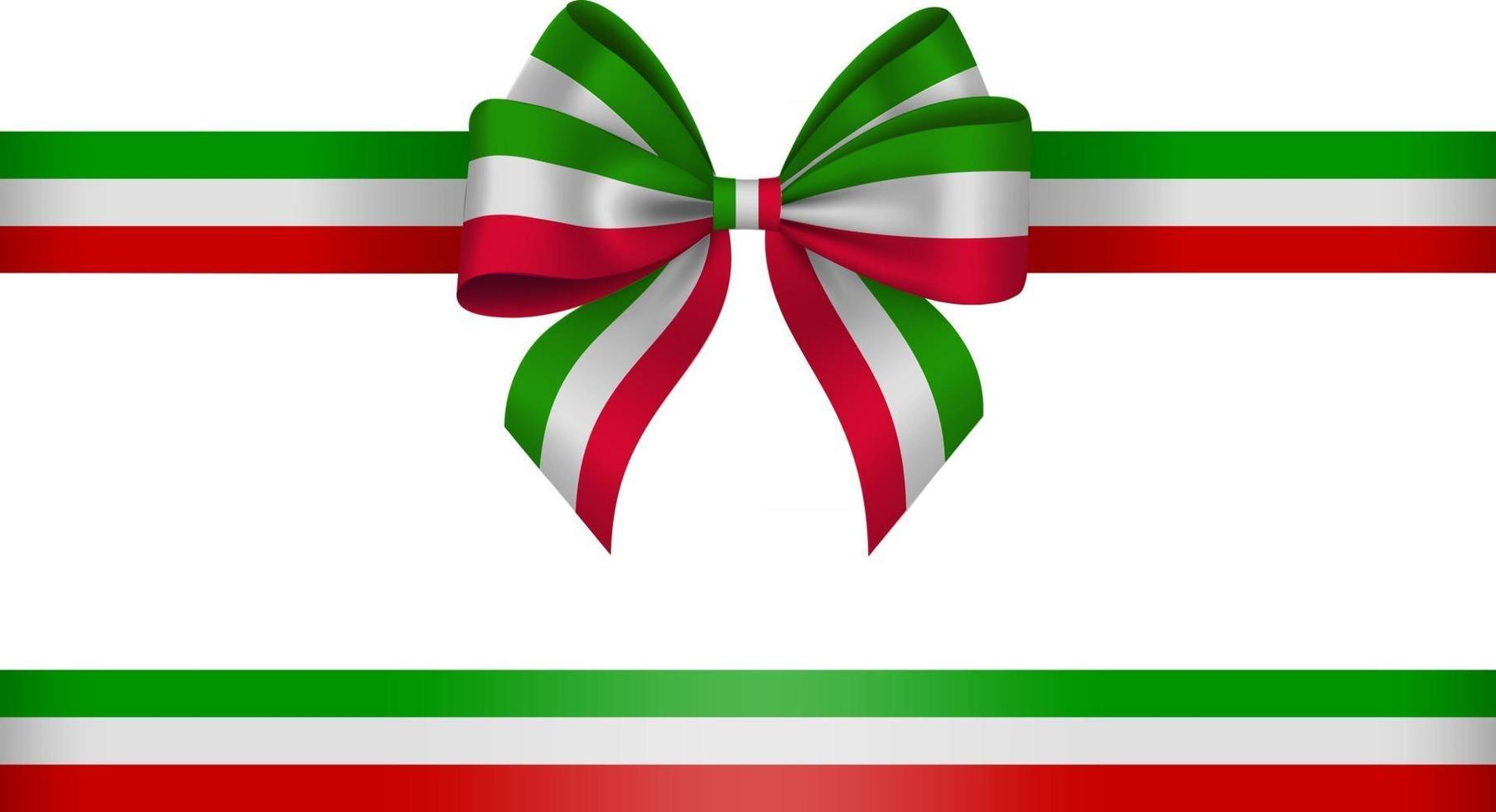 italian bow with ribbon vector