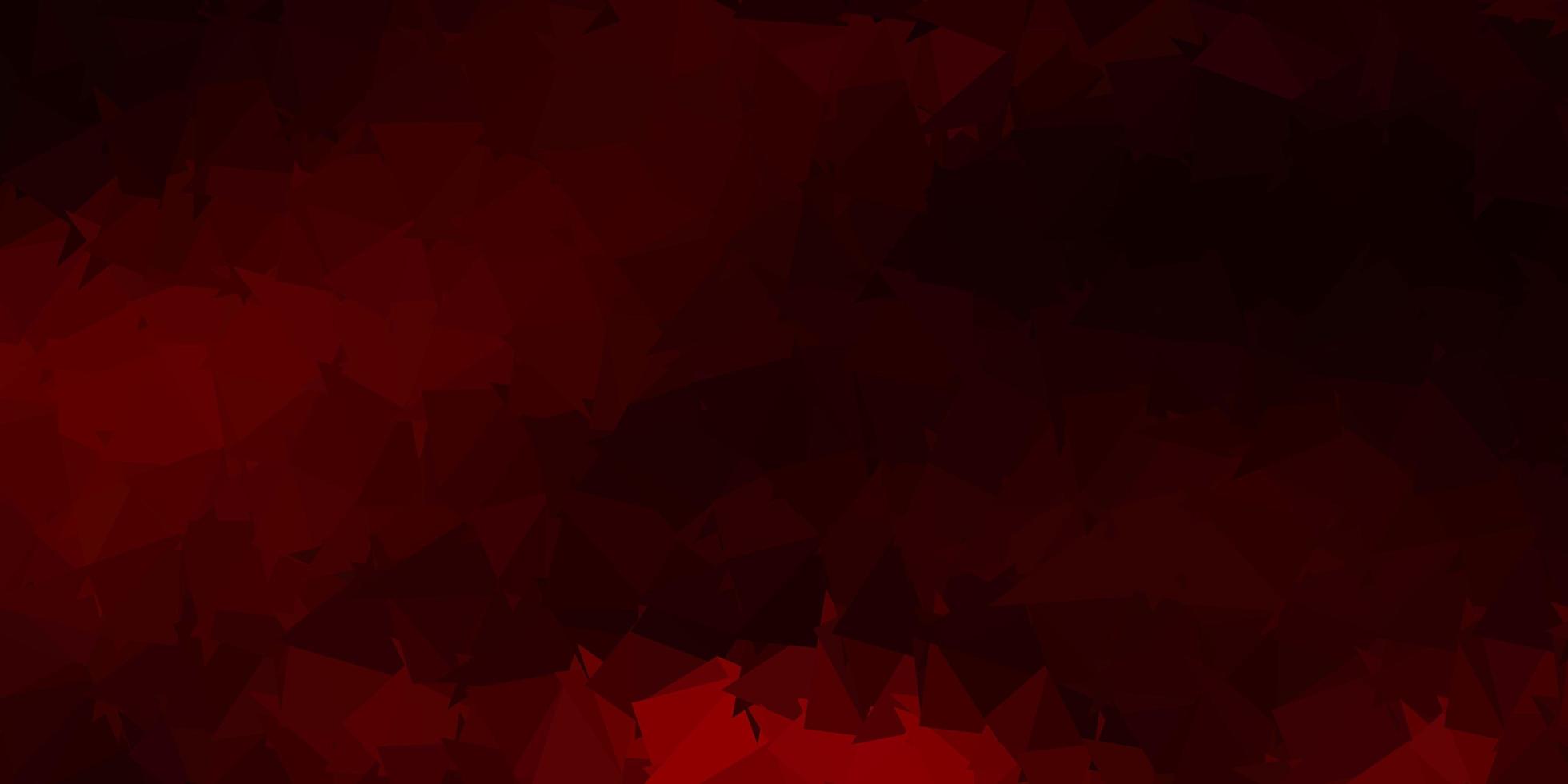 Dark red vector abstract triangle texture