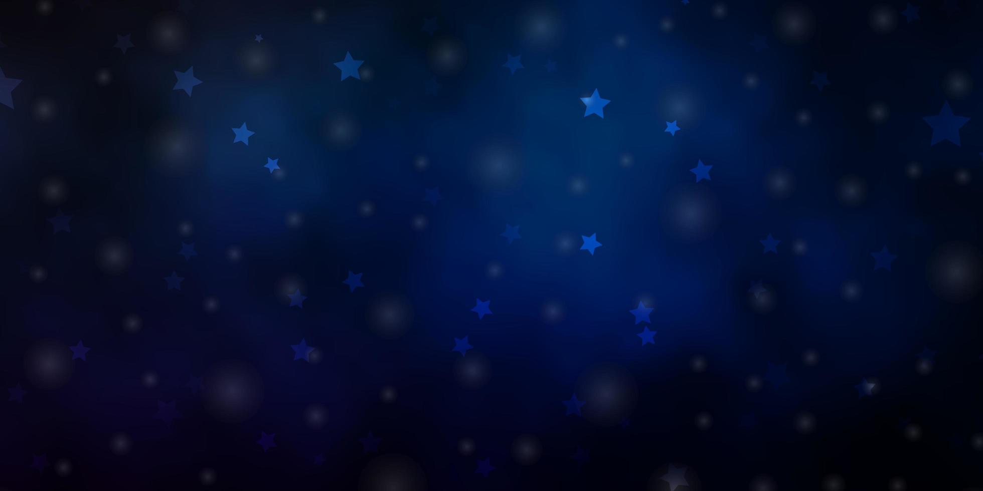 Plantilla de vector amarillo azul oscuro con estrellas de neón Ilustración colorida con tema de estrellas degradado abstracto para teléfonos celulares