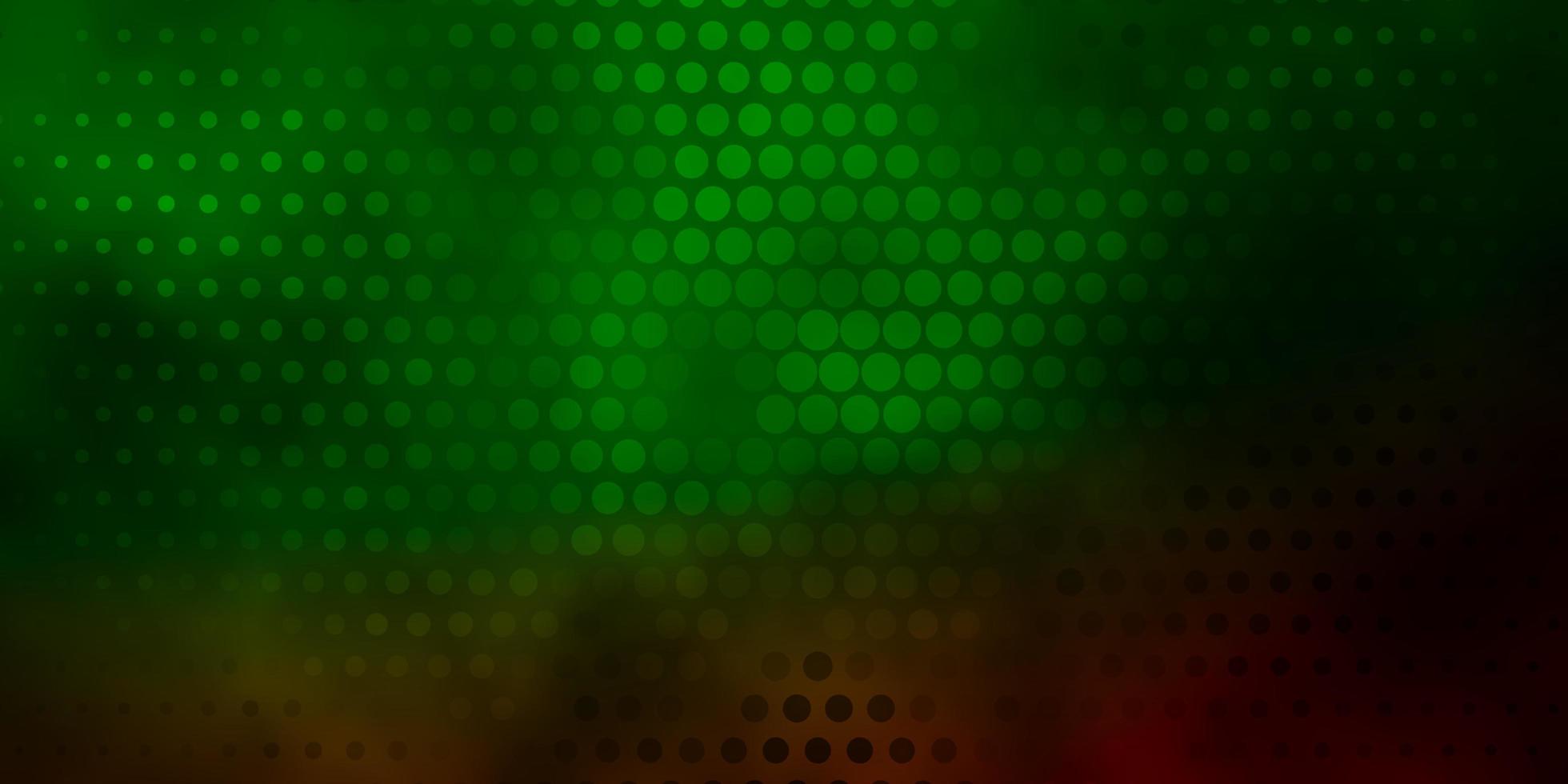 Fondo de vector rojo verde claro con burbujas Discos de colores abstractos en un patrón de fondo degradado simple para cortinas de papel tapiz