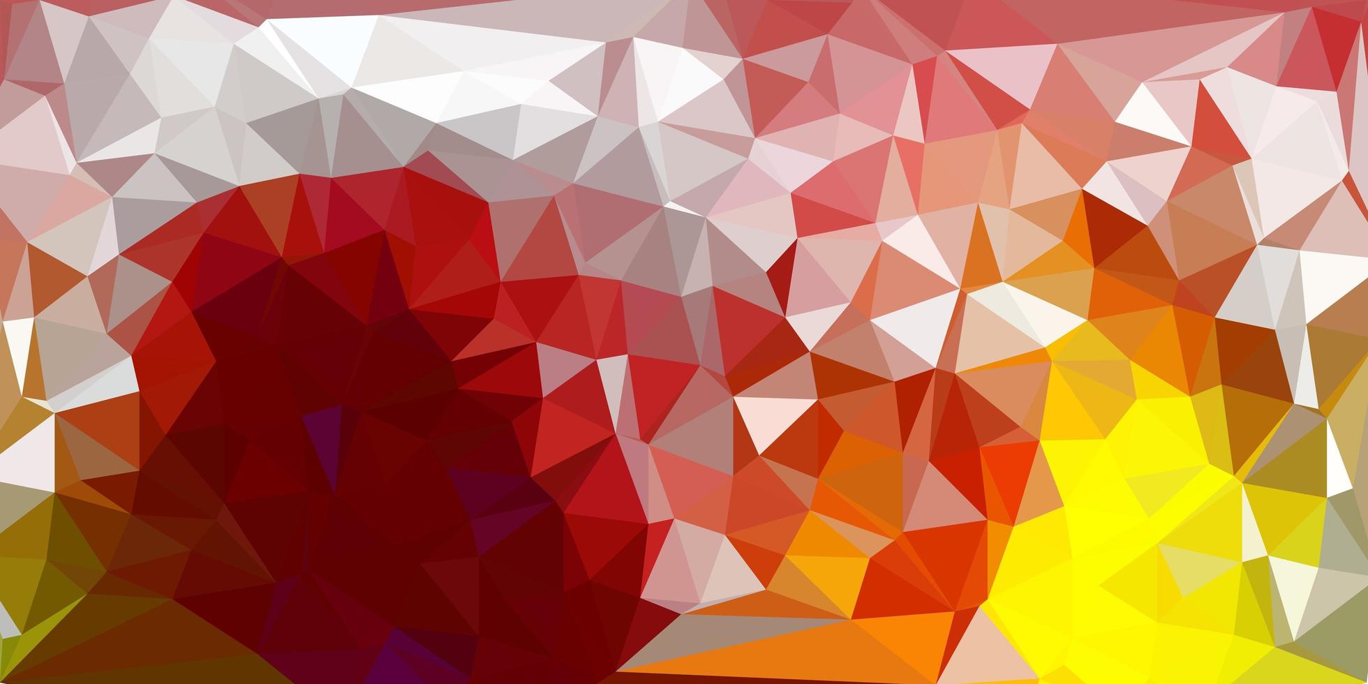 Dark red yellow vector triangle mosaic design