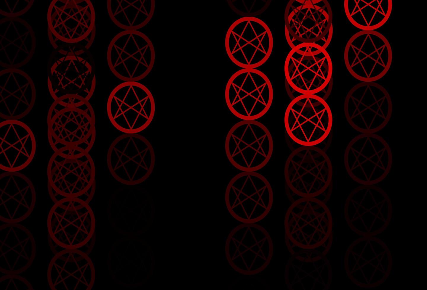 Dark Red vector texture with religion symbols