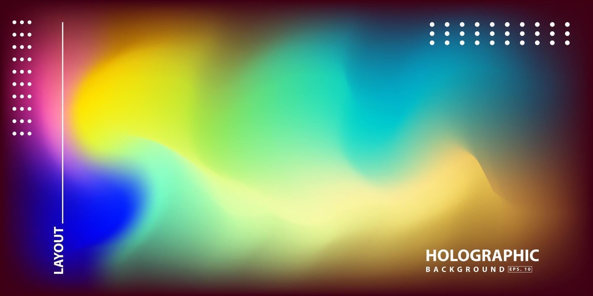 Fondo de holograma degradado moderno abstracto vector