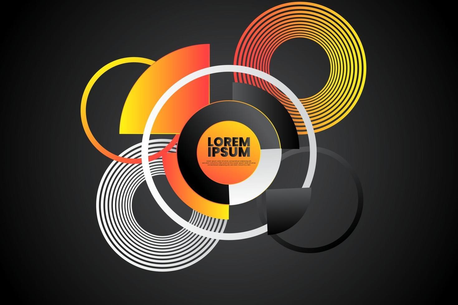 Trendy gradient shapes composition vector