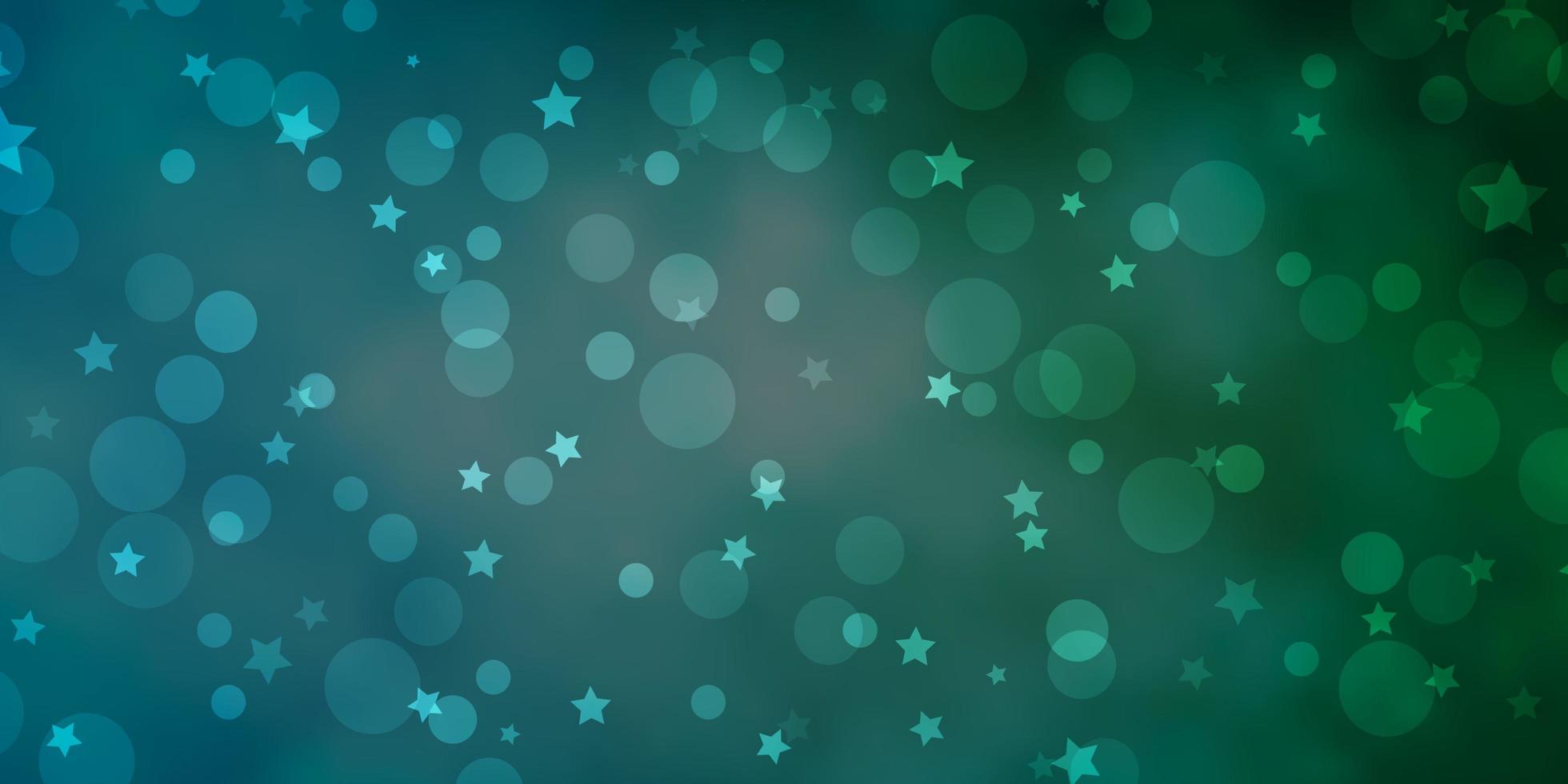 Light Blue Green vector background with circles stars Abstract illustration with colorful shapes of circles stars Design for wallpaper fabric makers