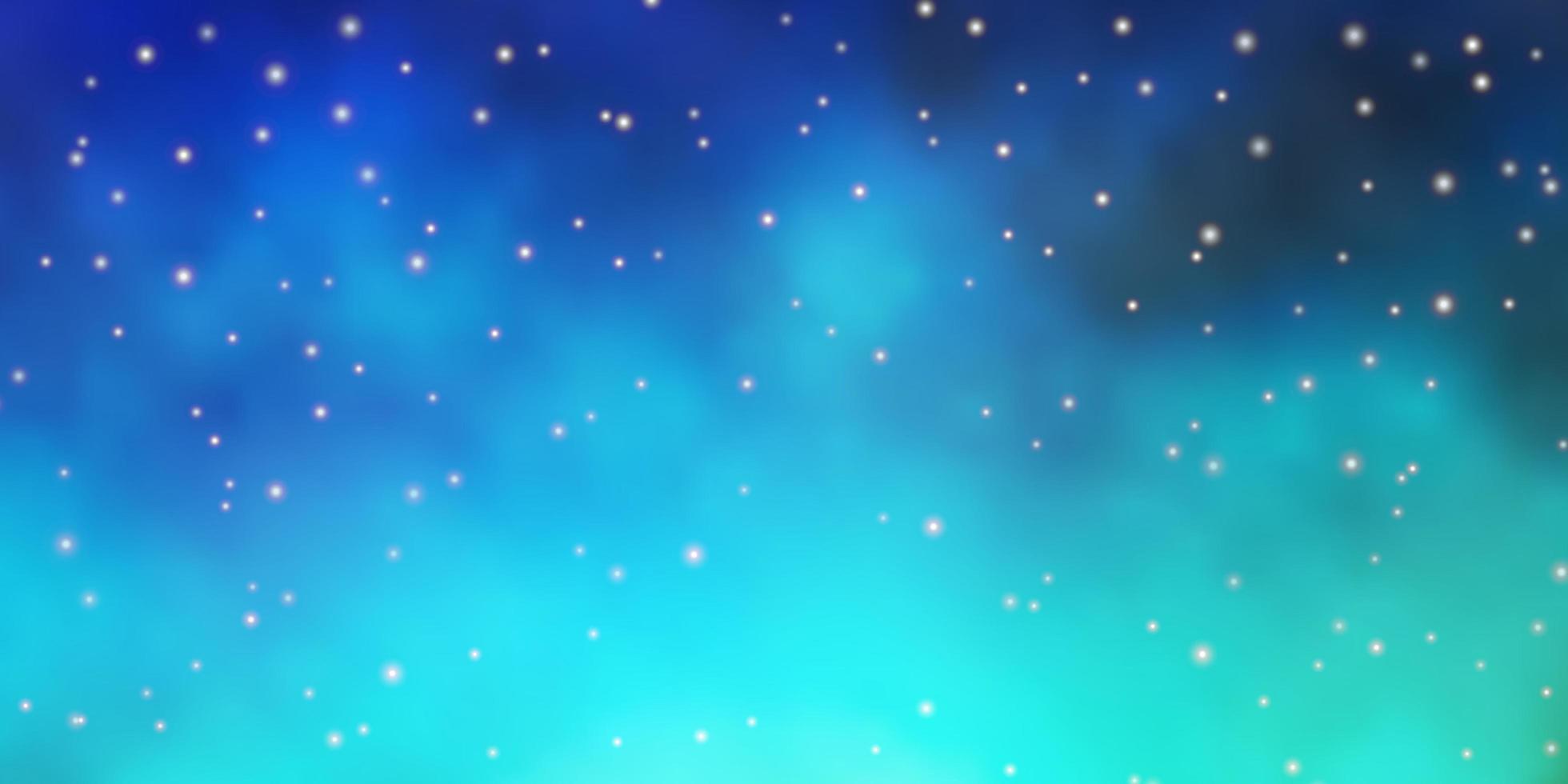 Light Blue Green vector template with neon stars Blur decorative design in simple style with stars Pattern for websites landing pages