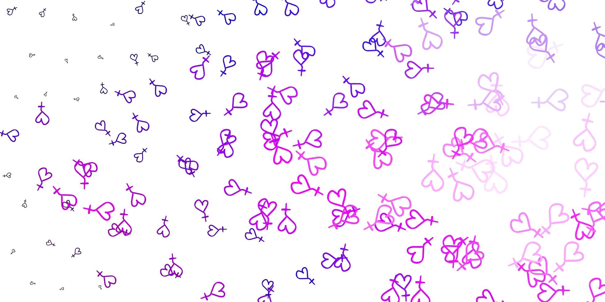 Light Purple Pink vector background with woman symbols