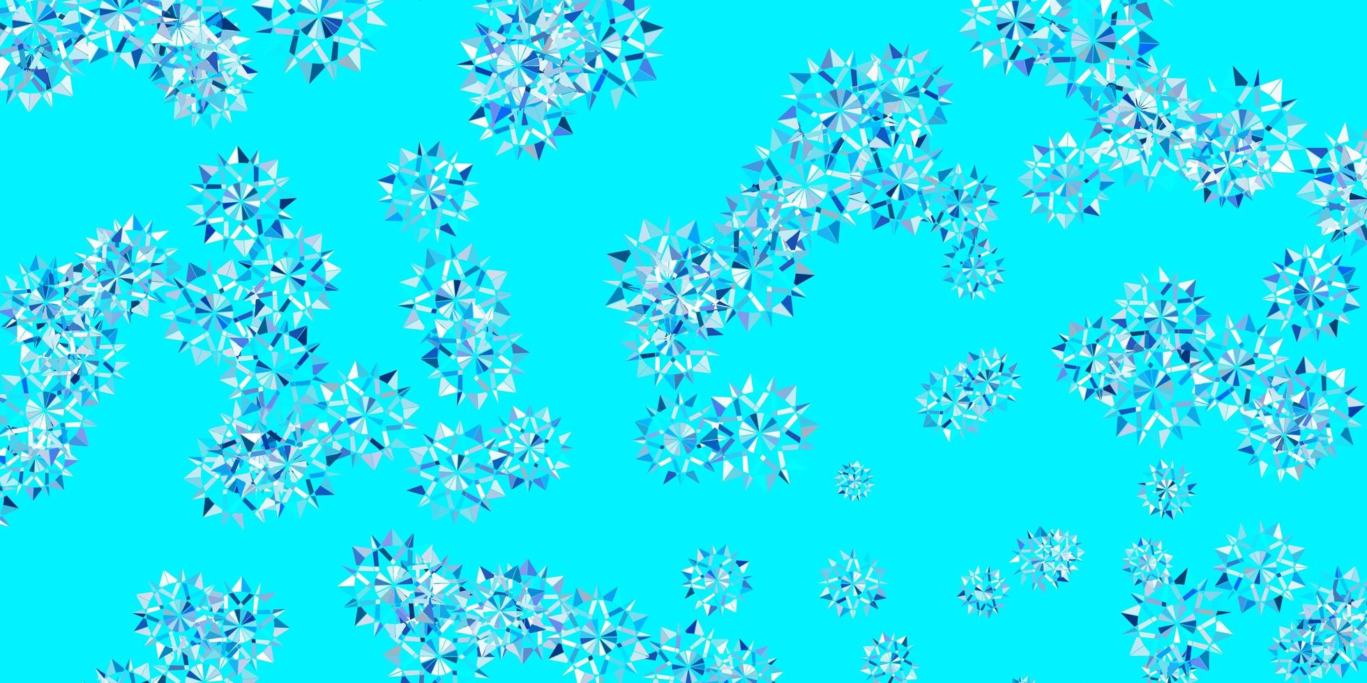 vector azul claro hermoso telón de fondo de copos de nieve con flores