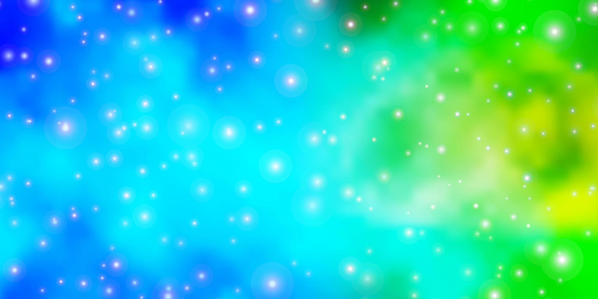 Light Blue Green vector layout with bright stars Decorative illustration with stars on abstract template Theme for cell phones