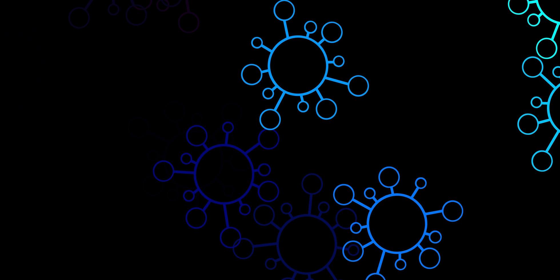 Dark pink blue vector texture with disease symbols