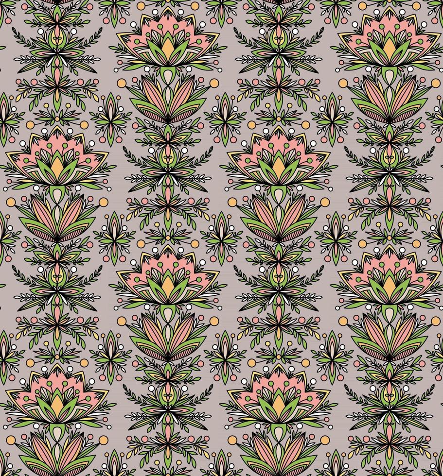 hermosas flores sobre un fondo gris vector