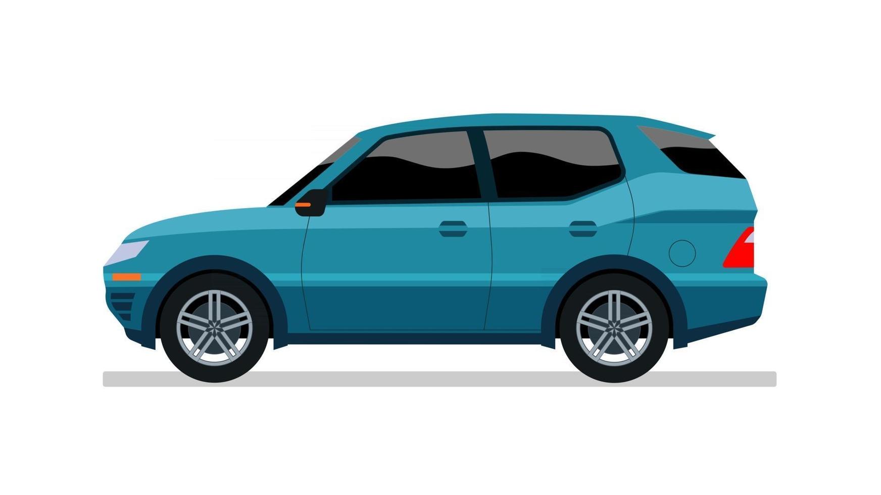 Ilustración de vector de coche azul