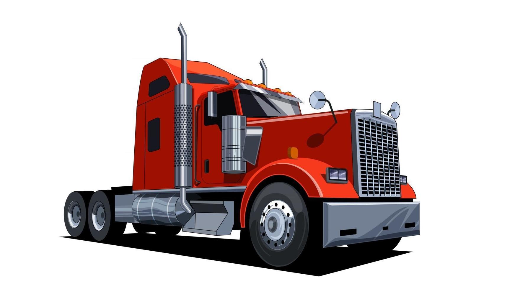 Ilustración de vector de semi camión