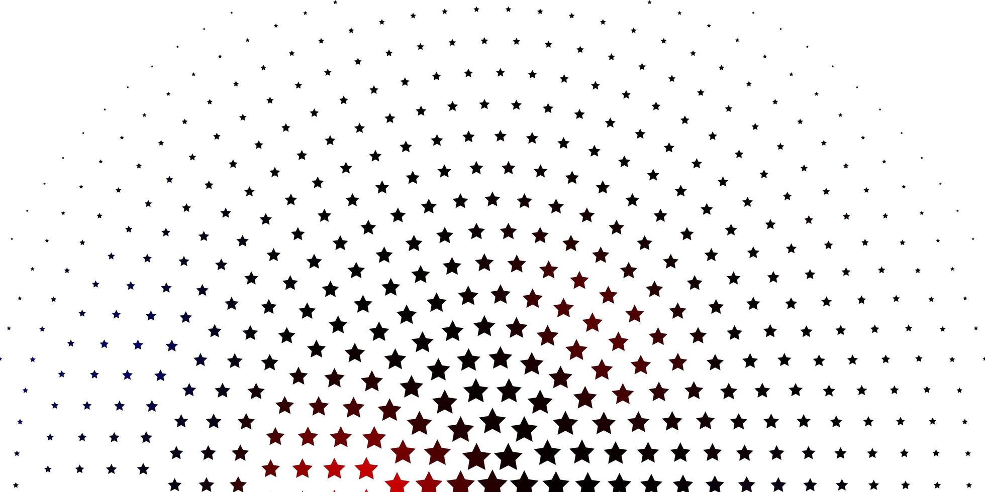 Fondo de vector rojo claro con estrellas de colores Ilustración colorida en estilo abstracto con patrón de estrellas degradado para folletos de anuncios de año nuevo