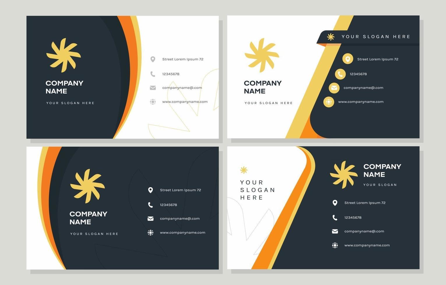 Corporate Business Name Card Collection vector