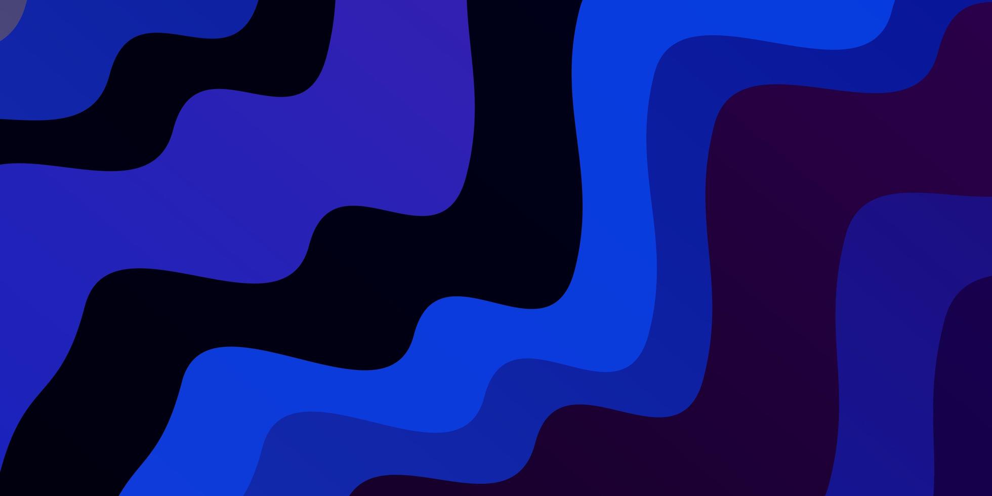 patrón de vector azul rosa oscuro con curvas muestra brillante con plantilla de formas de líneas dobladas coloridas para teléfonos celulares