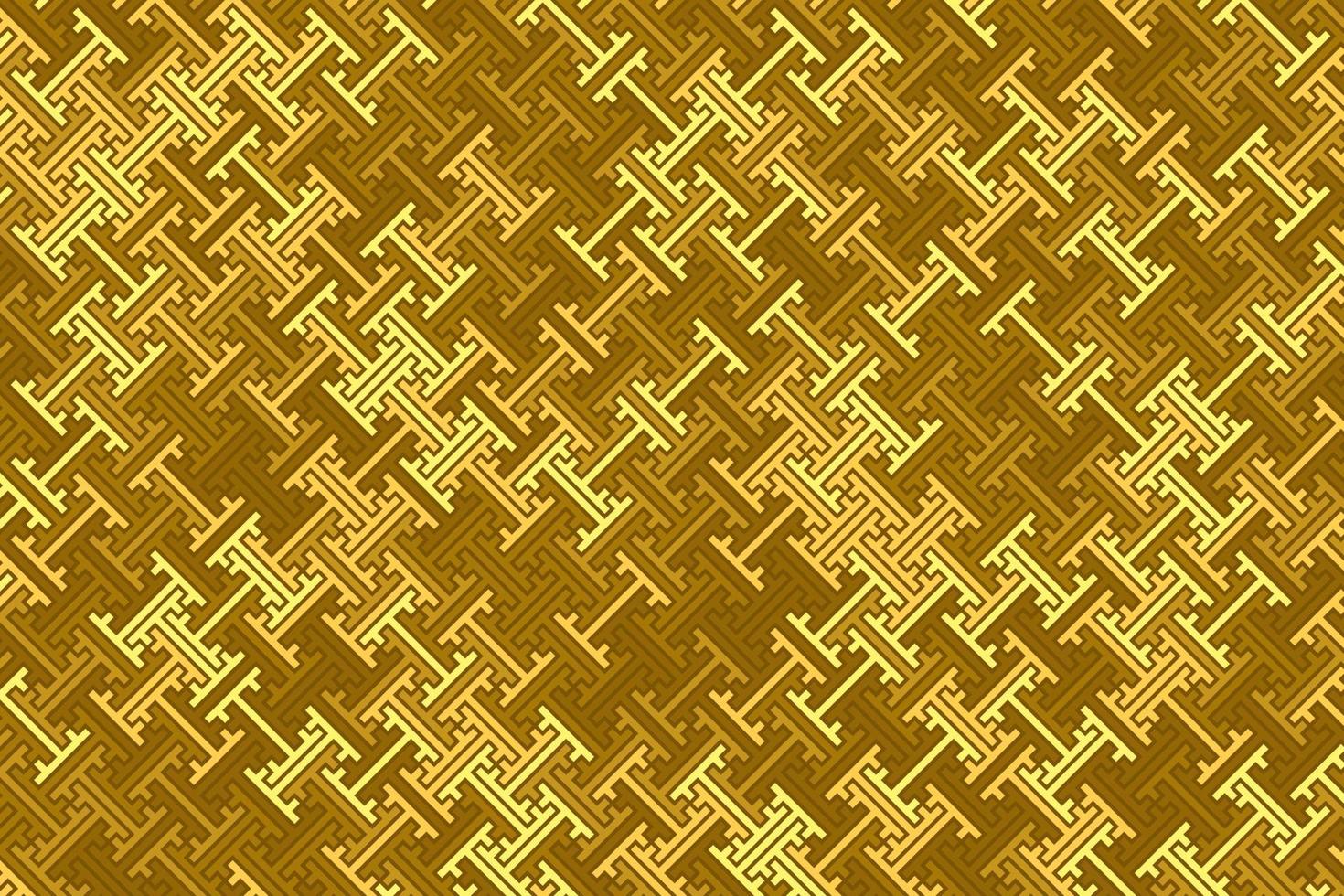 Japanese traditional with geometric seamless patterns gold background vector