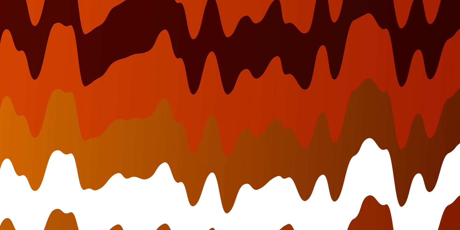 Fondo de vector naranja oscuro con curvas ilustración colorida con patrón de líneas curvas para anuncios comerciales