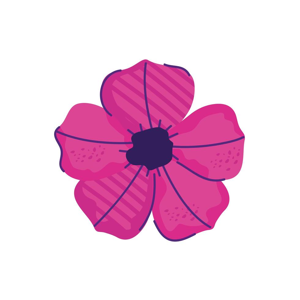 lindo, flor, naturaleza, aislado, icono vector