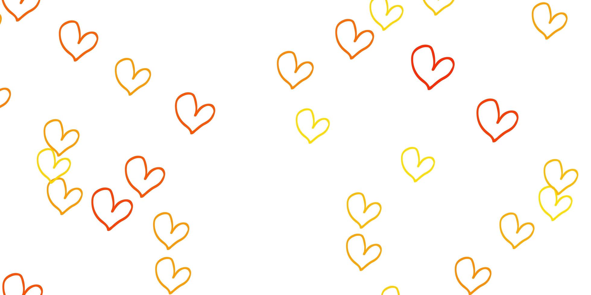 Light Yellow vector backdrop with sweet hearts