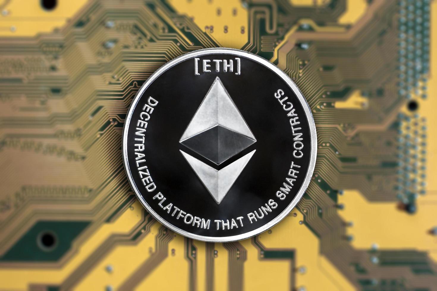 Crypto currency etherium photo