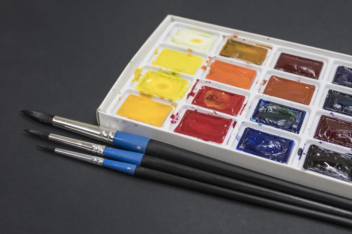 brushes and paints photo